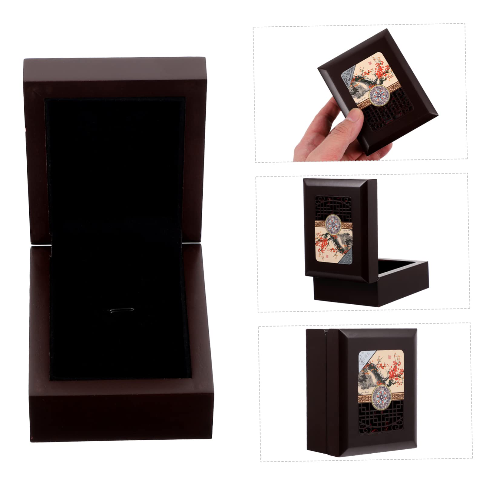 Scatole di scatole di gioielli da 2 pezzi scatole ad anello per gioielli per gioielli Organizzatore di gioielli per collane scatole regalo per gioielli per orecchini a orecchie di portabanca per