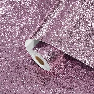 Yullpaper Rosa Glitzer Tapete 40cm x 200cm