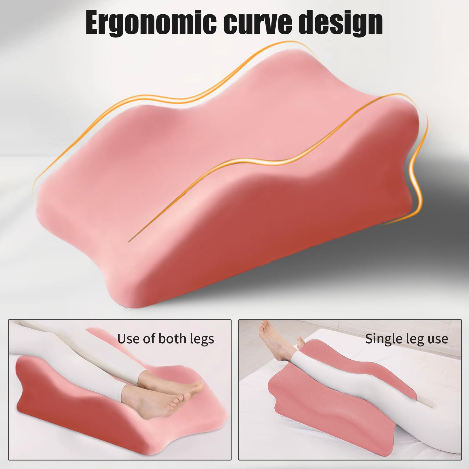 Cojín para venas para elevar las piernas, cojín ergonómico para elevar las piernas, cómodo cojín para las piernas para dormir, cojín de apoyo para mejorar la circulación sanguínea, reducir la