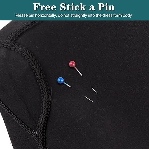 Miniatura 3 de Torso de maniquí femenino de 60 a 67 pulgadas de altura ajustable, cuerpo de vestido de pie con soporte de trípode para pantallas de modelo de torso