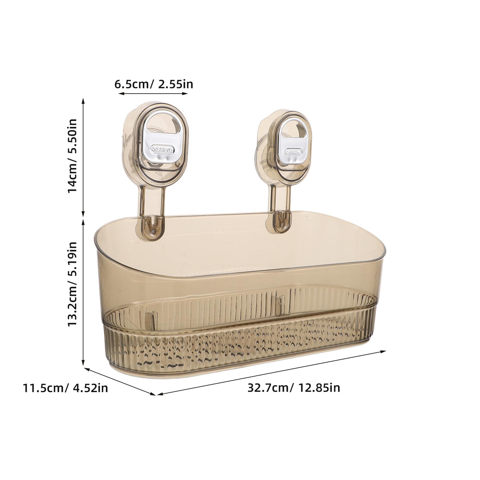 PRETYZOOM Organizador de Ducha Ventosas 2 Unidades, Estante Acrílico Transparente Drenaje, sin Taladro para Baño, Soporte Móvil para Productos de Cuidado Personal
