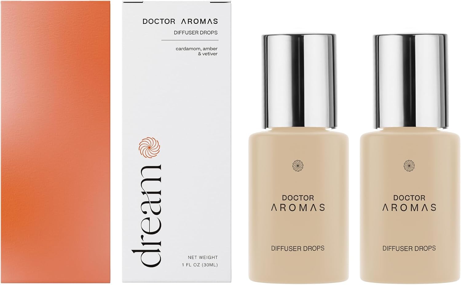 Doctor Aromas Premium Therapeutic Essential Oils Fragrance Scents Bottles Refills– Organic Aroma, Safe for Diffusers, Aromatherapy Lemon Lavender and Other Blends, 1 OZ (Dream, 2-Pack)