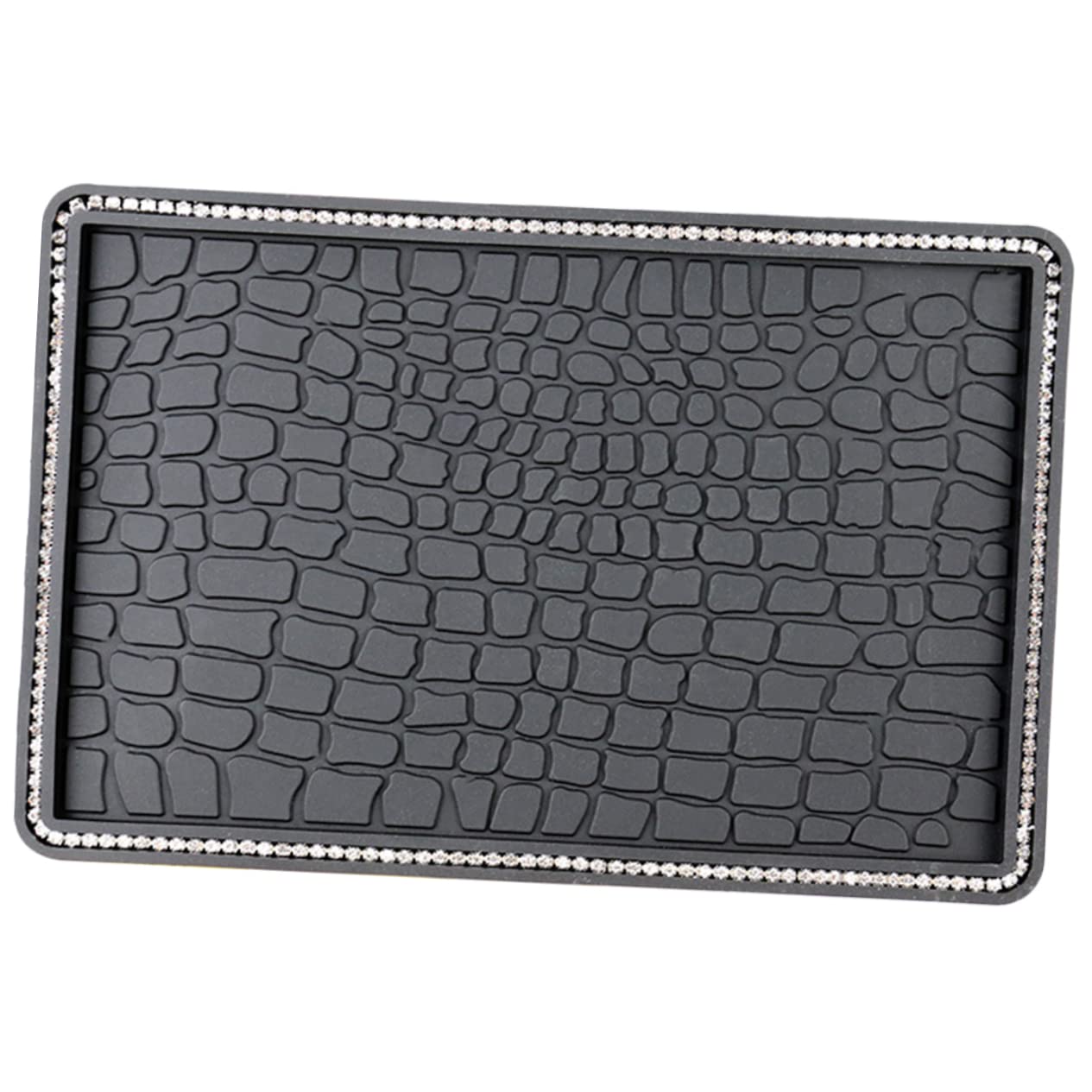 ULTECHNOVO Car Non Slip Dashboard Pad with Rhinestone Adornment Premium Phone Holder Washable Reusable Car Accessories Stylish Interior Decoration Fits Vehicle Models