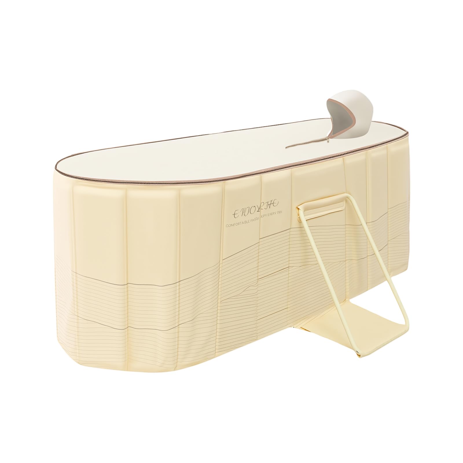 Vasca da Bagno Pieghevole per Adulti, Vasche da Bagno Mobili con Coperchio Isolato, Isolamento Rinforzato a 5 Strati, Supporto Triangolare Stabile, Vasca per Bagno di Ghiaccio, per Spa