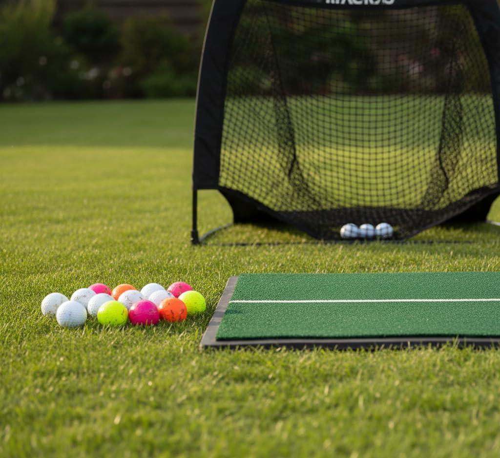 Practice Golf Balls Bulk 100 Count Mix – Recycled Driving Range Golf Balls for Indoor Simulator & Training