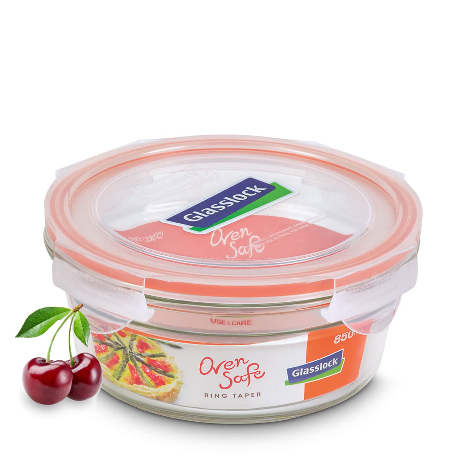 GLASSLOCK Korea Tempered Glass Baking Dish Oven, 450 ml, Round - Bakeware with Lid, Airtight - Kitchen Food Storage Container, Fridge Microwave Safe (B08V5JTBJD) Amazon Price History, Amazon Price Tracker