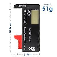 Vista 7 de Comprobador de batería digital, comprobador universal de batería para pilas AA AAA C D 9V 3.7V 1.5V - Portátil con precisión comprobar el nivel