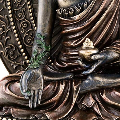 Estatua Medicinal Buda en Bronce - 10.5 pulgadas miniatura 6