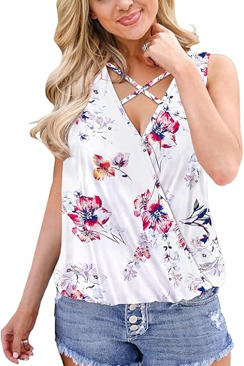 Amazon.com: Country Criss Cross Front Tank Tops para mujer, ropa sexy de  primavera, color blanco, talla L : Ropa, Zapatos y Joyería