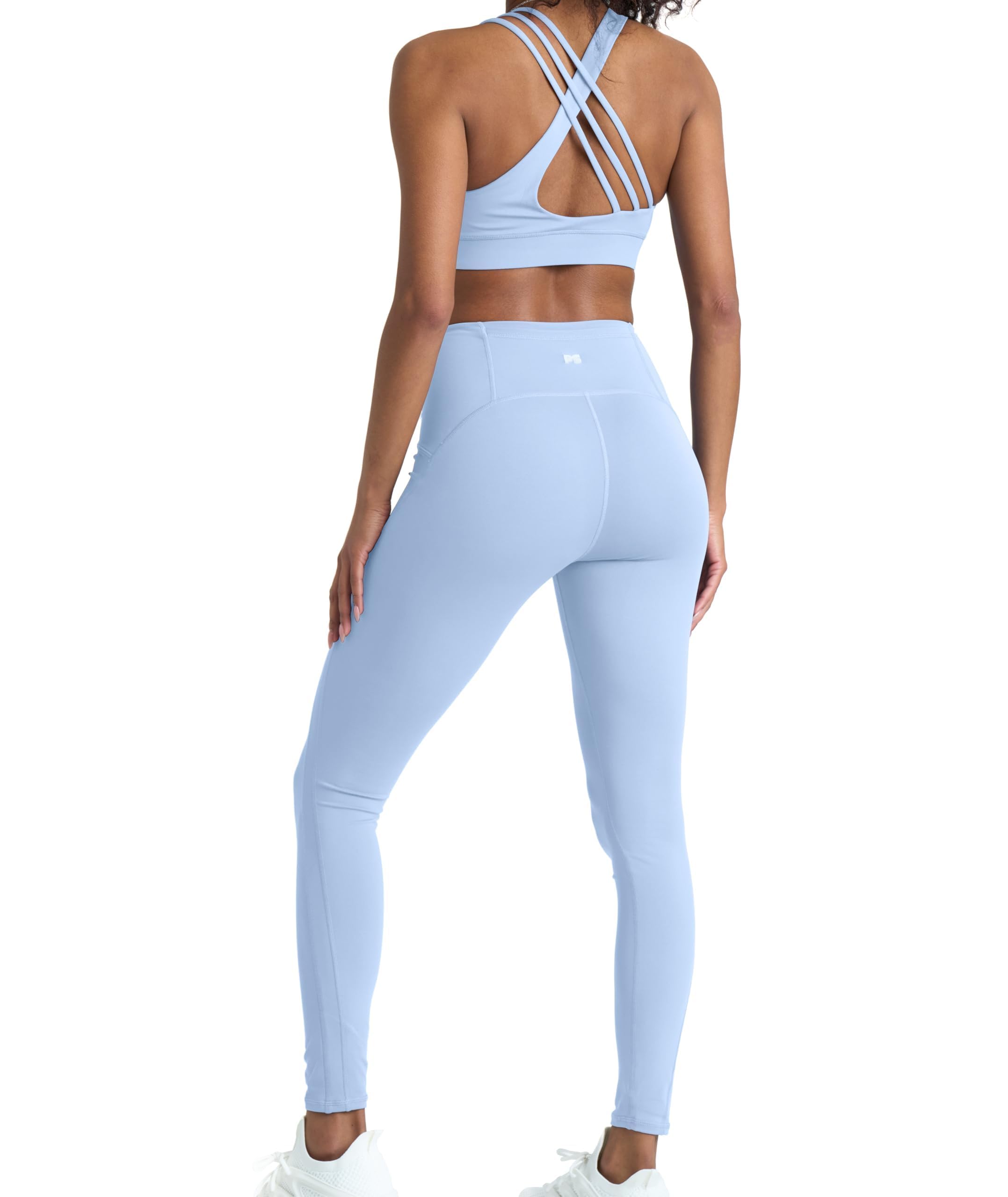 2 Piece Workout Sets for women, High Waist Leggings and Sports Bra Yoga Set Matching Gym…
