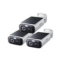 Baseus Security S1 Lite [3-Cam] Telecamera Wi-Fi Esterno senza Fili Pannello Solare