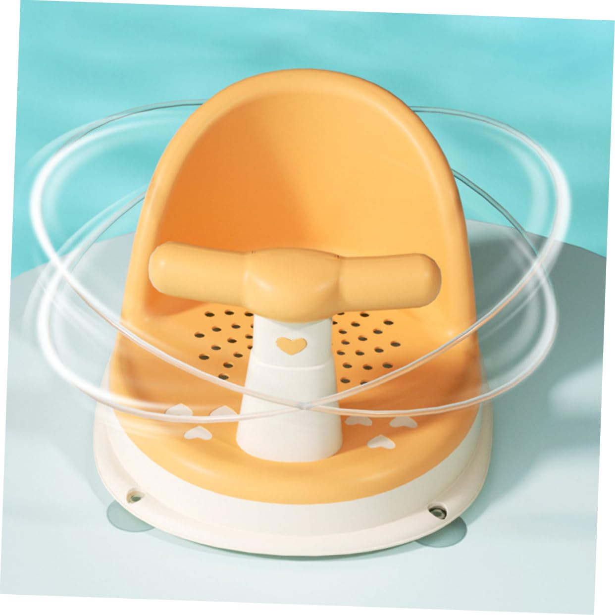 Asiento de Baño para Bebés Compacto Limpieza Fácil, Material Pp y Tpe, Antideslizante Adecuado Hora del Baño y Alimentación