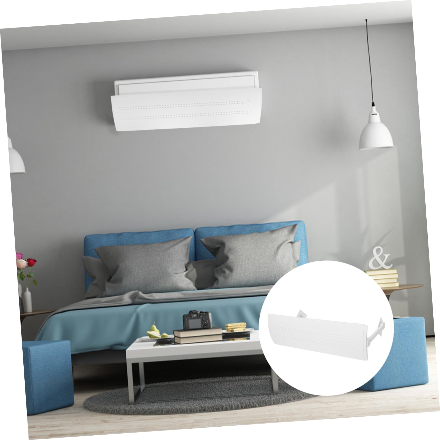 2pezzi Deflettore Anti-vento Per Condizionatori Accessorio Per Aria Centrale e Murale Materiale Selezionato Facile Installazione Adatto Per Casa e Ufficio