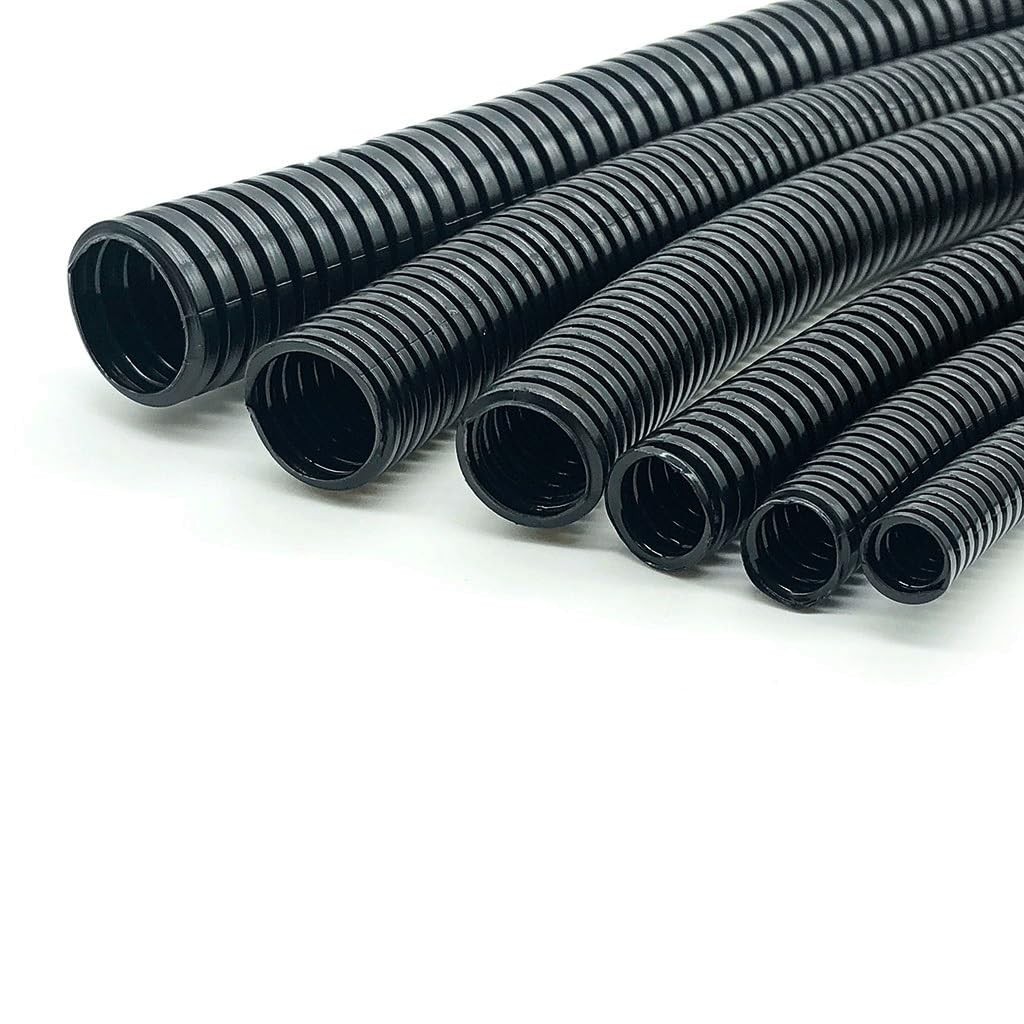 Tubo corrugado de 1 m for arnés de cableado automotriz: envoltura aislante espiral duradera for protección eléctrica.(12mm)