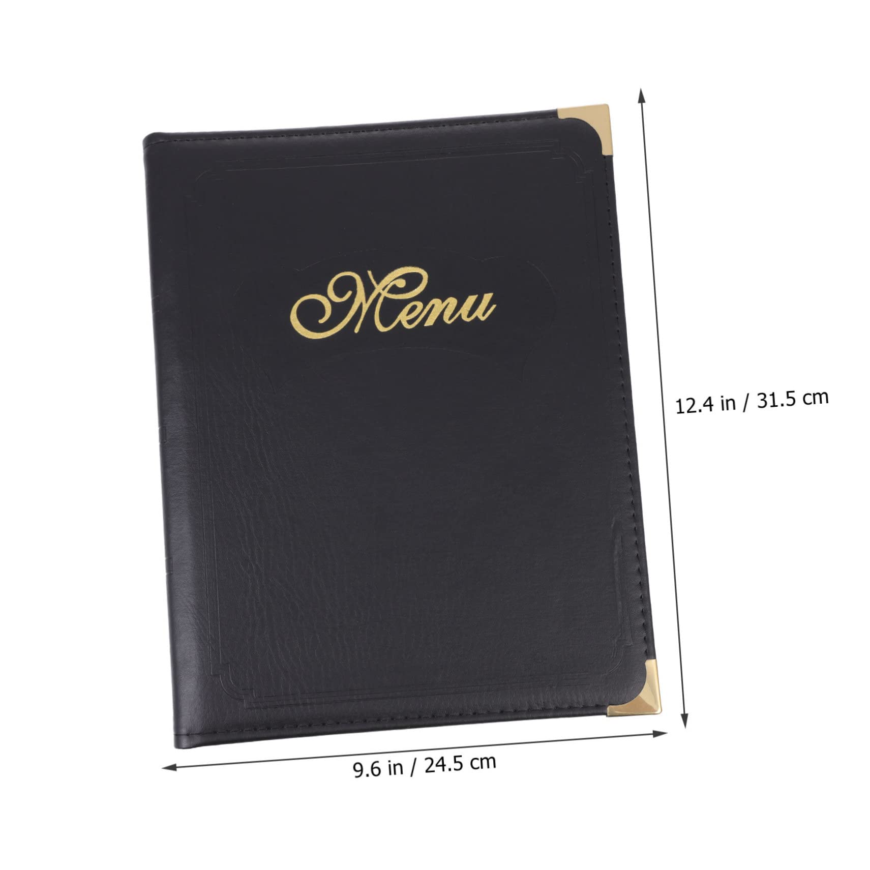Healifty A4 Size Menu Display Folder Leather Cover Custom Menu Order Menu Folder Restaurant Use Menu Menu Holder