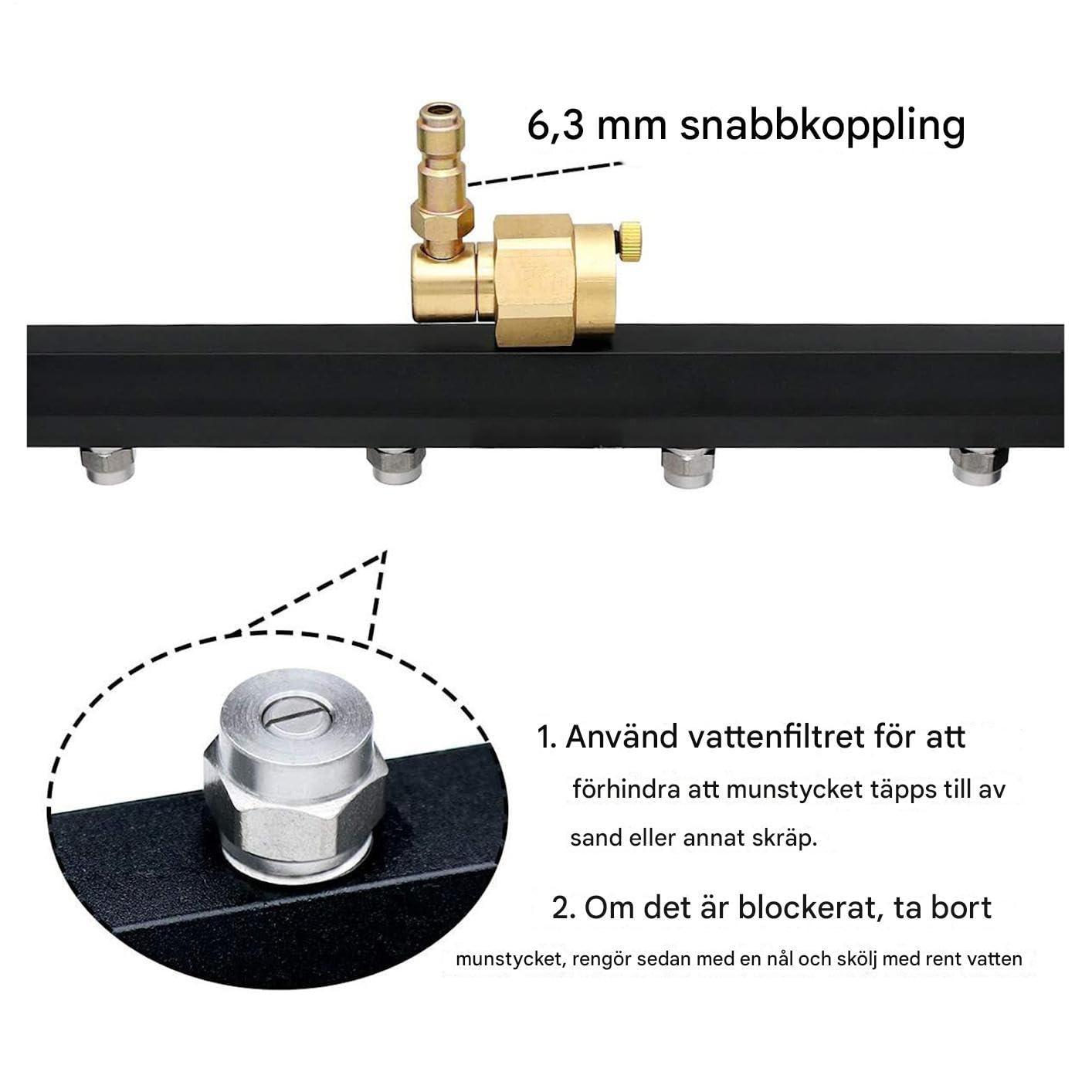 Hidrolimpiadora Bajo Del Coche Adaptador Limpiador Con Boquilla De Presion | De Bajos 40 Cm Para Chasis Hormigón Entrada Plataforma Suelo Jardín
