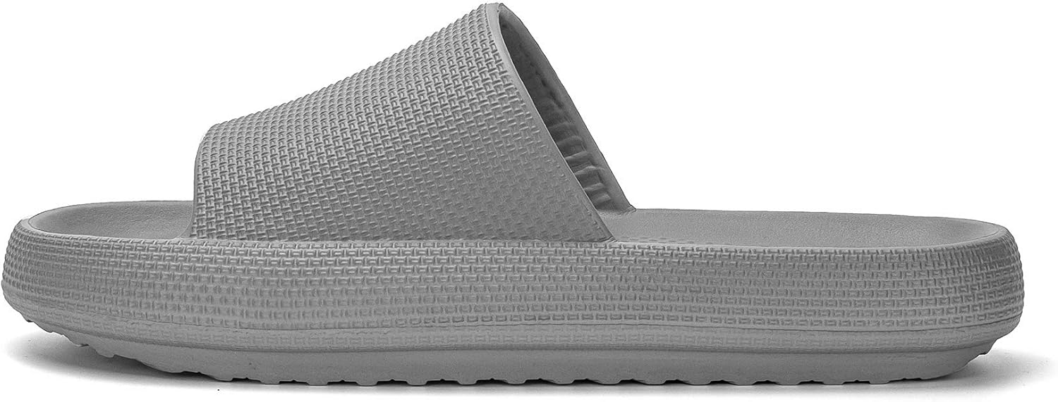 Happy Lily Cloud Slides for Women, Slippers for Men, Womens Sandals, Pillow Slides Shower Shoes House Slippers Beach Sandals Casual Summer 10-11 Women/8.5-9.5 Men Grey image 6 of 7 B08TRHJQZW
