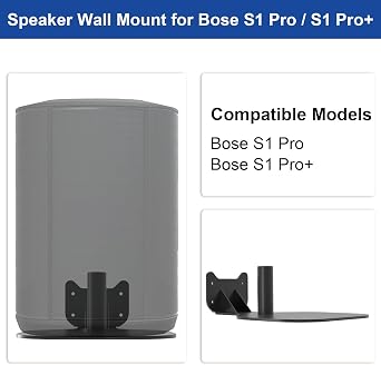 アップグレードスピーカーウォールマウント Bose S1 Pro/S1 Pro+用 隠しウォールマウントスピーカーブラケット Boseスピーカーマウントブラケット用 ブラック