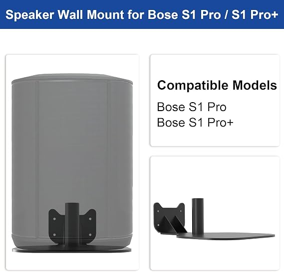 アップグレードスピーカーウォールマウント Bose S1 Pro/S1 Pro+用 隠しウォールマウントスピーカーブラケット Boseスピーカーマウントブラケット用 ブラック