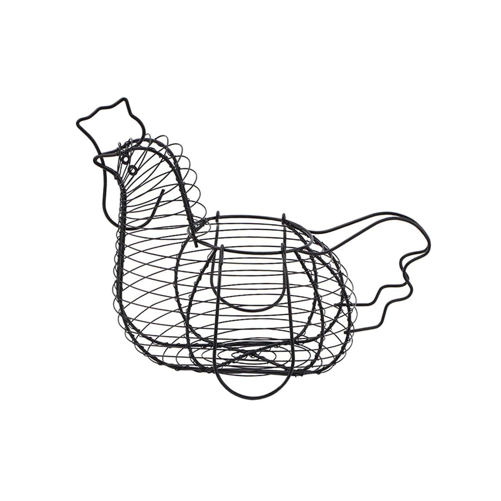 predolo Cestino per Uova di in Metallo Cestino per Uova in Filo di Pollo Vintage Cestino per Raccolta di Filo Metallico Portaverdure per Alimenti per