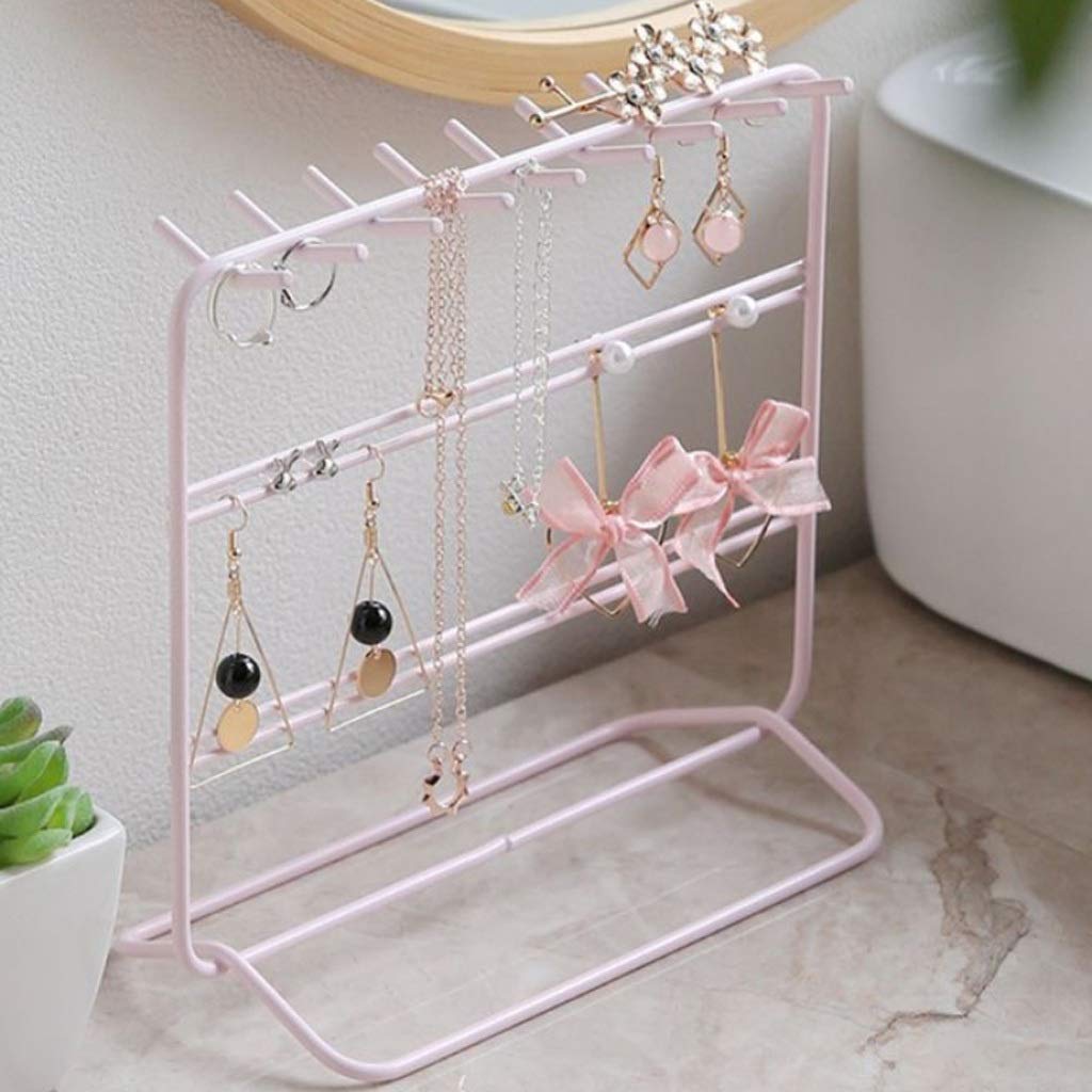 OZBMA Earrings Jewelry Storage Box Bracket Necklace Rack Display Stand Metal