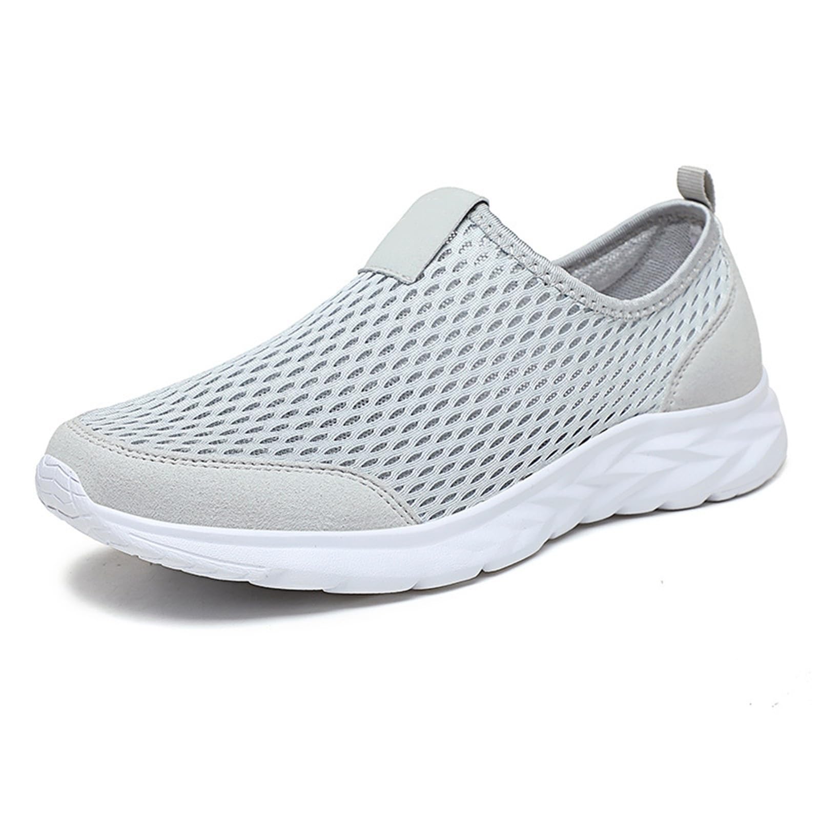 Mens Mesh Slip On Walking Shoes Womens Work Drving Tennis Shoes Unisex with Arch Support Lightweight Breathable Soft