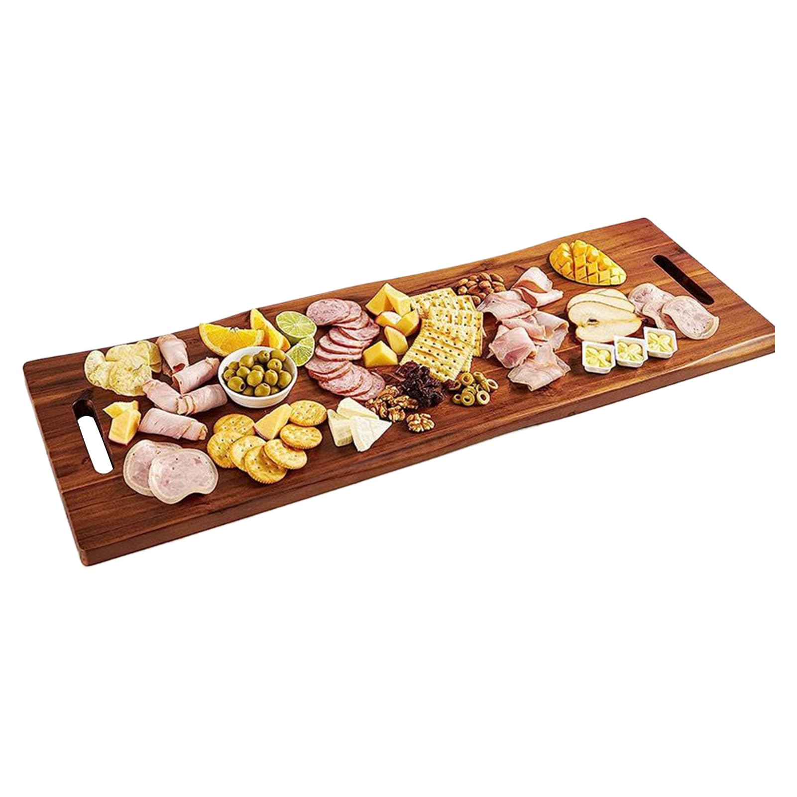 Holz Käsebrett Mit Griff Holzbrett für Käse und Wurst | Tragbare Anrichtplatte Für Knusprige Snacks Kuchen Küchenhelfer