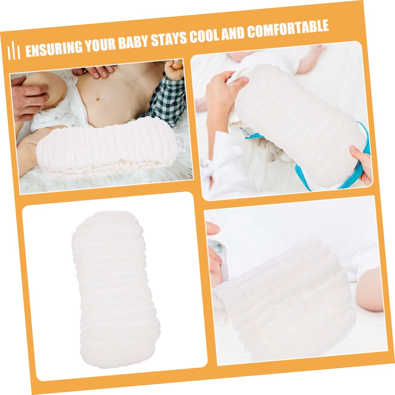 MOLUCKFU Diaper Liners 8pcs Baby Reusable Diapers Liners Washable Cotton Newborn Infant Comfort Leak-Proof