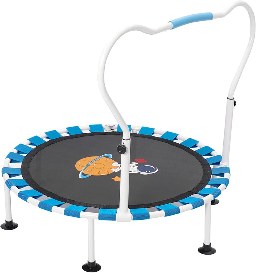sourirE  Trampoline pour Enfants Ø101cm,Pliable Mini Trampoline avec