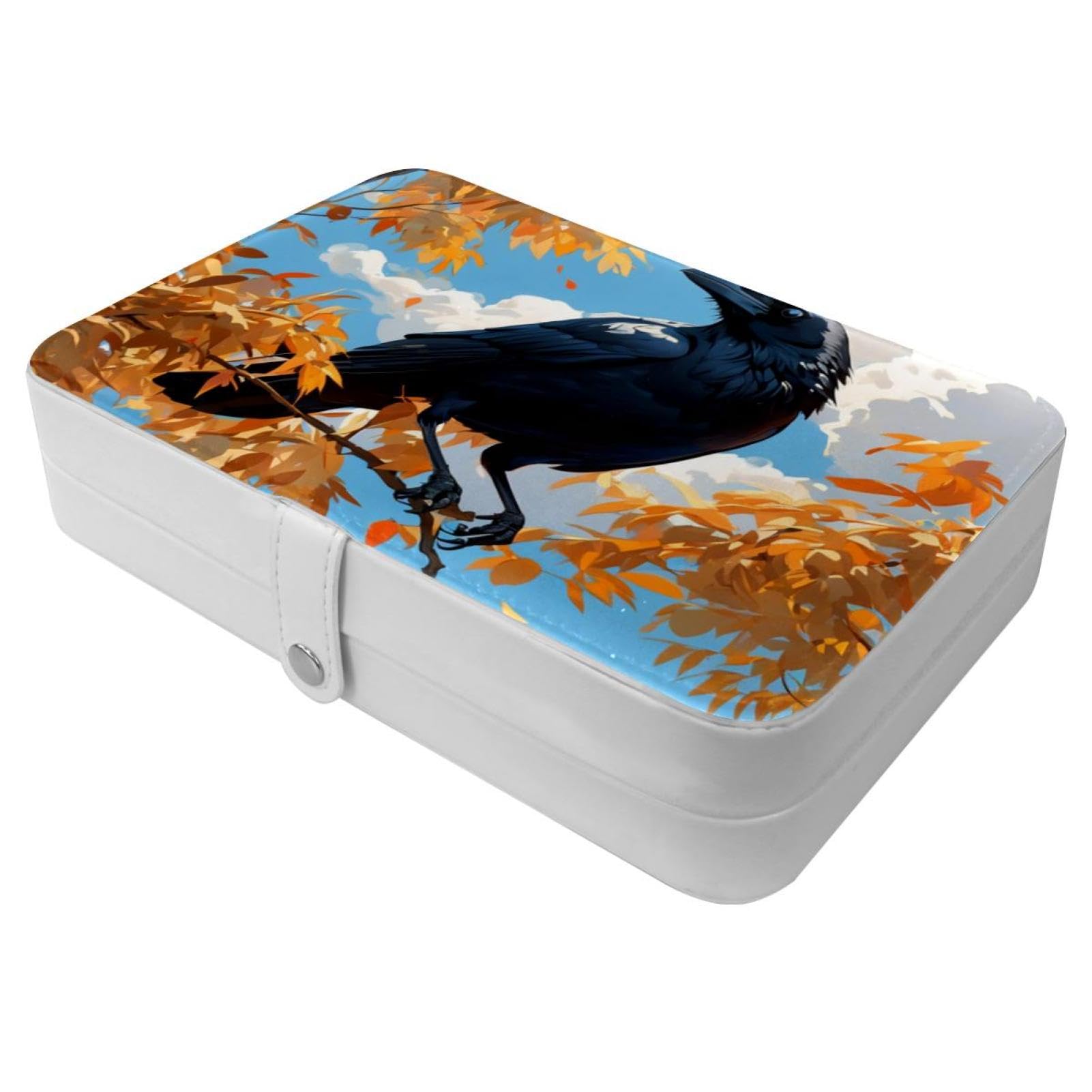 Boîte à bijoux portable chic et compacte avec boucle en métal pour les voyages