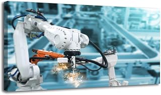 Canvas Wall Art for Office Living Room Bedroom Robotic arms industrial robots factory automation machines Wall Art Painting Artwork Wall Decor Framed Wall Art 20"x40"