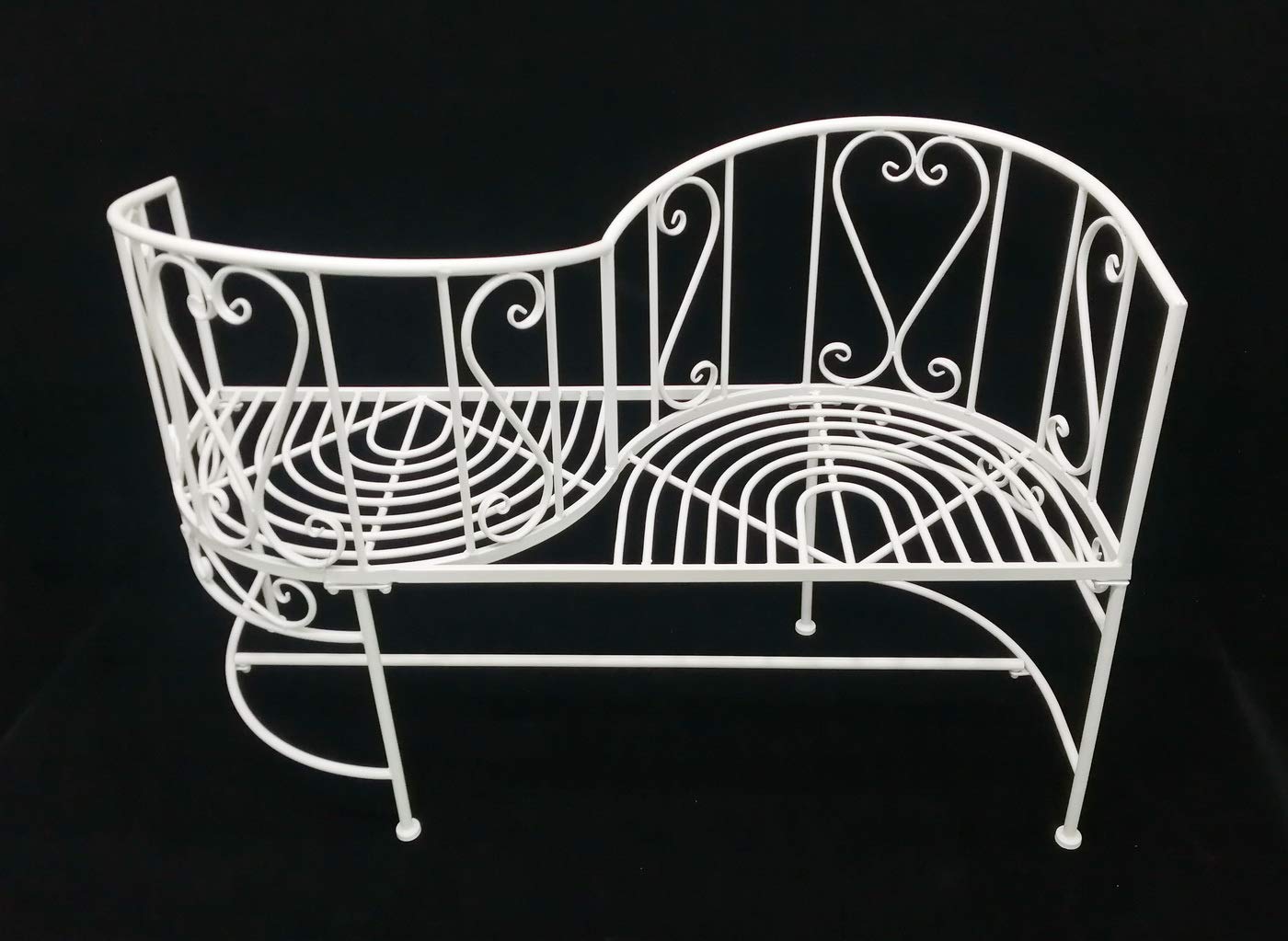 線 Amazon.com: Hi-Line Gift Ltd. 78671-WT White VIS Chair Bench