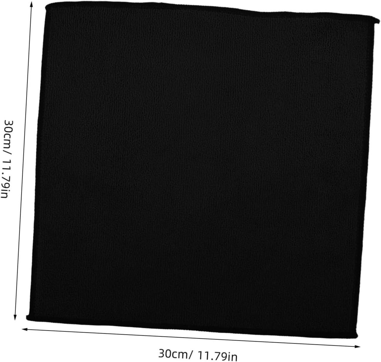 POPETPOP 10pcs Black Microfiber Cleaning Cloths 30x30cm Car Wash Towels Reusable Automotive Cleaning Supplies for Interior Polishing and Exterior Detailing