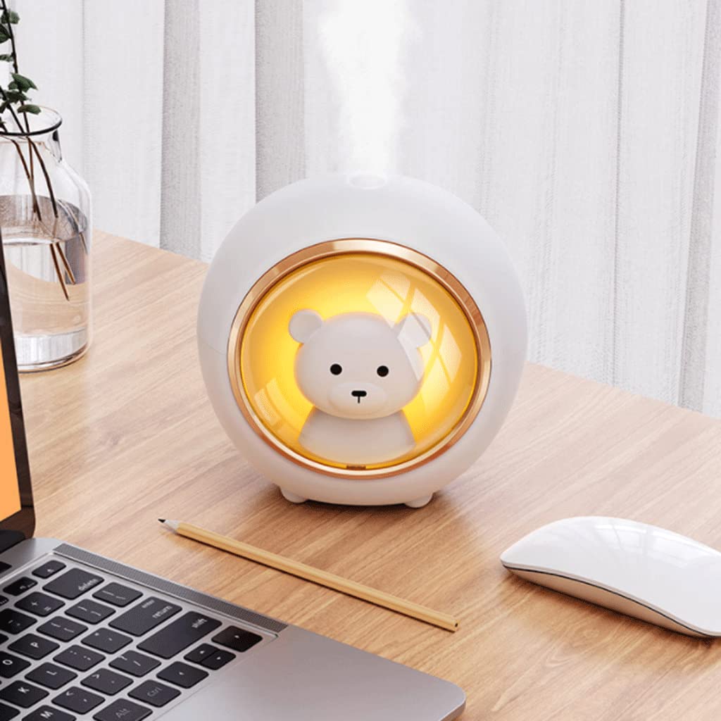 Ulepszony Leuke kleine etherische olie-diffuser met ruimtecapsule-decoratie, creatieve thuis dempen slaapkamer USB draagbare luchtbevochtiger, nachtlampje Zrelaksować się
