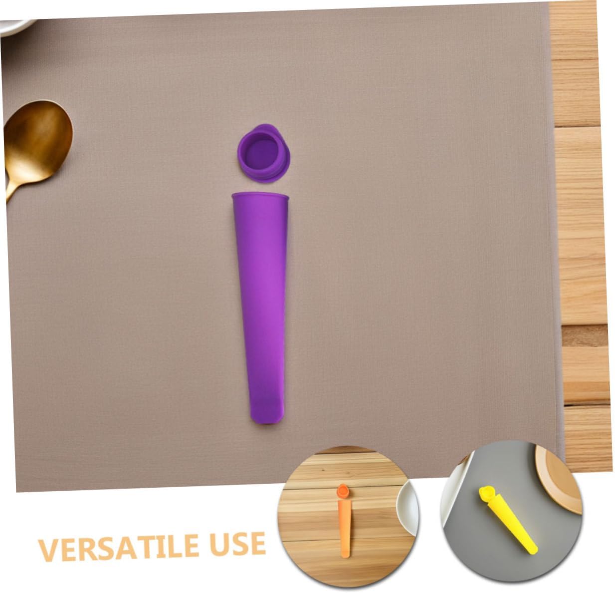 Silicone Ice Pop Molds Long Shape Reusable 2 Sets for DIY Desserts