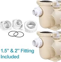 Vista 4 de XtremepowerUS 3.0HP SuperFlow Variable Speed High-Flo Pool Pump In-Ground Pool Energy Efficient 230V, 9,720GPH 1-1/2” & 2” Adapter w/Timer