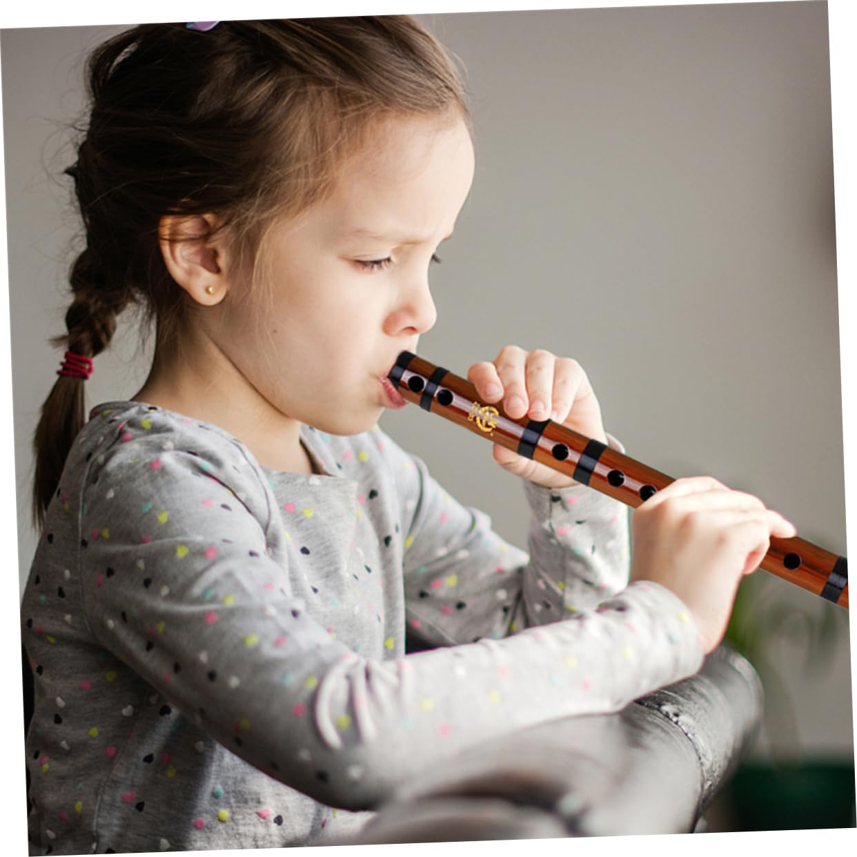 FUNOMOCYA 1Set Portable Key Flute for Beginners Smooth Surface Easy to Carry Musical Instrument with Design for Adults