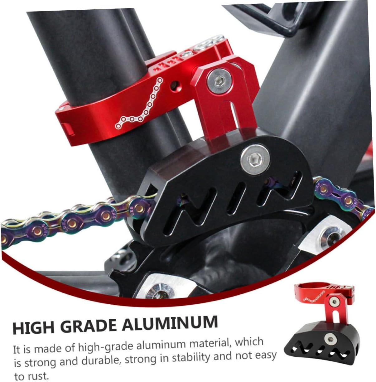 Toyvian 1Set Bike Chain Stabilizer Folding Chain Tensioner Single Disc Chain Deflector Lightweight Sturdy Design for Mountain Biking Prevents Chain Drop Bumping