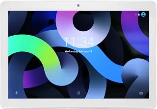 10.1 Inch Tablet, 4G Call 5G WiFi 12GB RAM 256GB ROM Tablet PC, 1920x1200 IPS 8MP 20MP Cameras Tablet for Business, Office, Family, School (Silver Color)