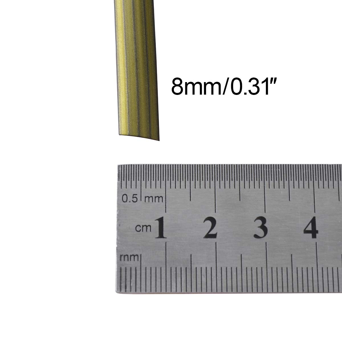 YebiO 500G (70M) Gradientowe Płaskie Tkanie Rattanu, Szerokość 8Mm Syntetyczny Rattan Naprawa Dzianina Materiał Plastikowy Rattan Dla Majsterkowiczów Handmadeniture Krzesło Kosz Stołowy/Gold