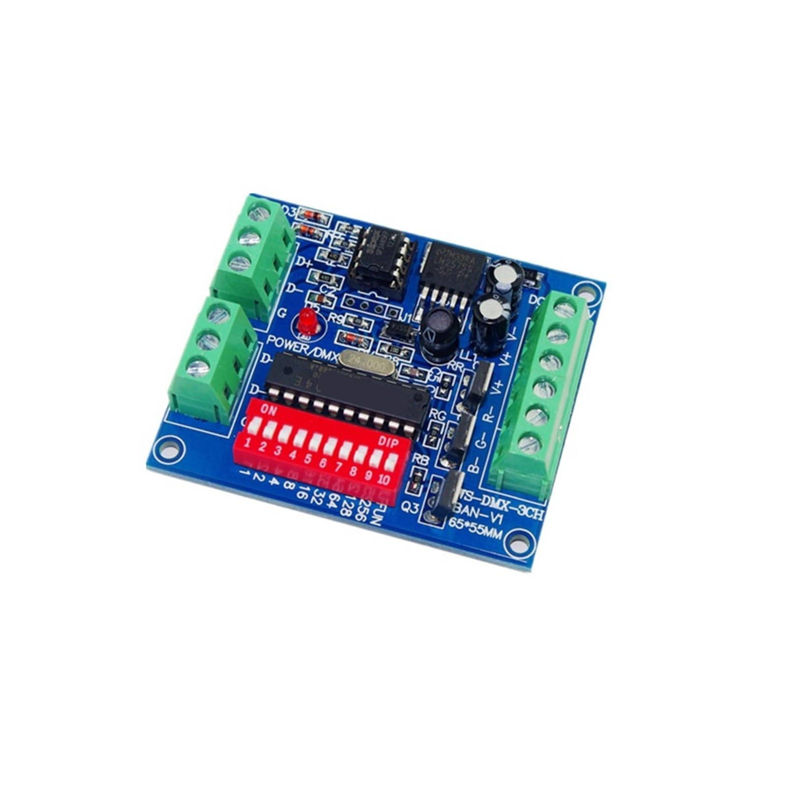 DC5V 12V 24V 36V 3CH 4CH 6CH 8CH 9CH 12CH 18CH 27CH 36CH Channel LED DMX512 Controller Board decoder for Lights(3CH)
