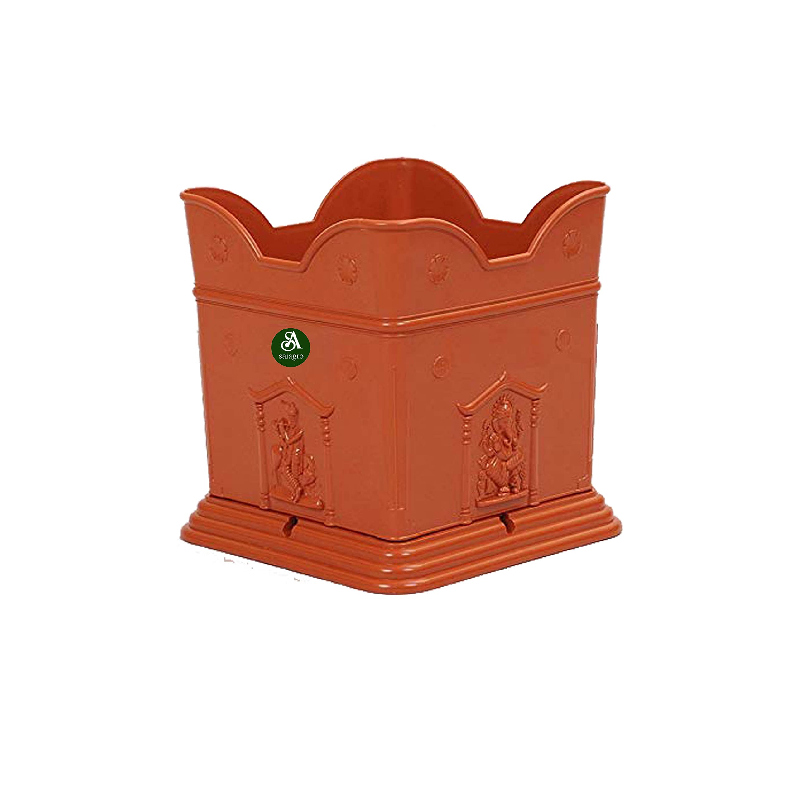 SAIAGRO 8INCH TULSI Planter Pack of 1PIECE Plant Container Set (Plastic) GOD Picture in The POTS (B0BM7XDNTM) Amazon Price History, Amazon Price Tracker