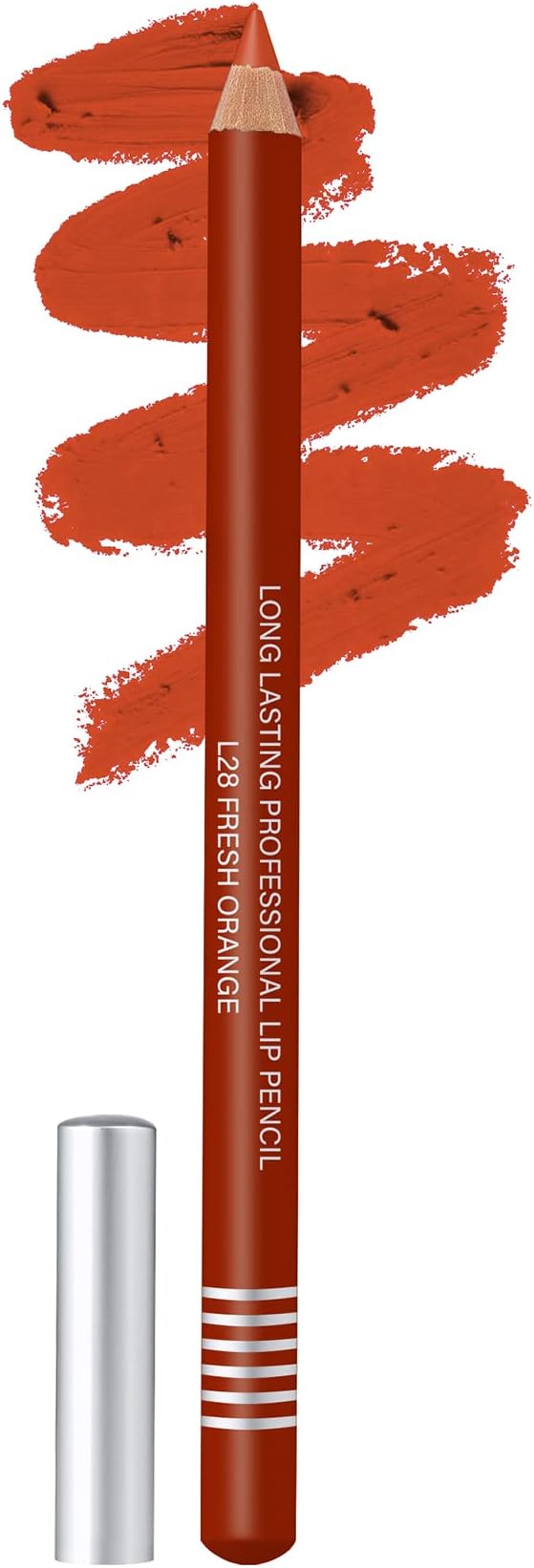 Colors Queen Lip Liner Pencil | Long Lasting & Waterproof Formula | Matte Lip Liner Pencil for Women (L-28, Fresh Orange)