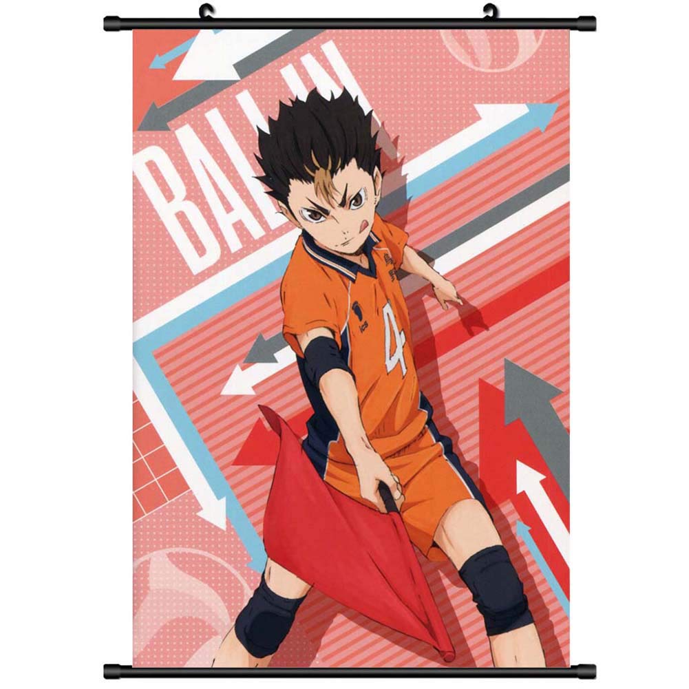 Dacitiery Anime Haikyuu Poster, 20x30cm Mini Wall Scrolling Hanging Poster Hinata Shoyo Kageyama Tobio Poster(Yu Nishinoya 01)