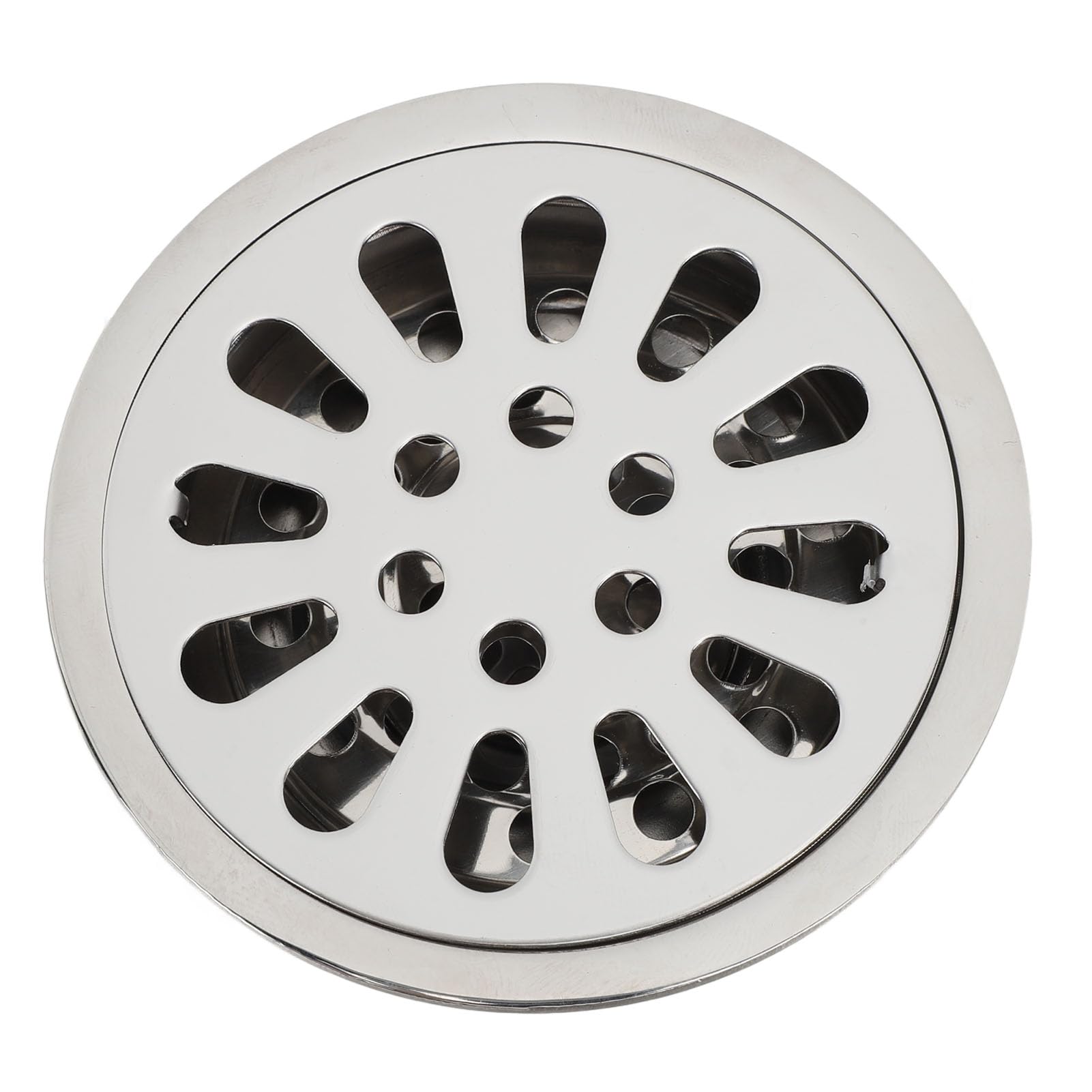 Runder Abfluss, Anti-Rückfluss-Gerät, Duschabfluss-Set, 8,9 cm, Edelstahl, geruchsdichter Bodenablauf, geeignet für Küchen, Badezimmer, Balkone