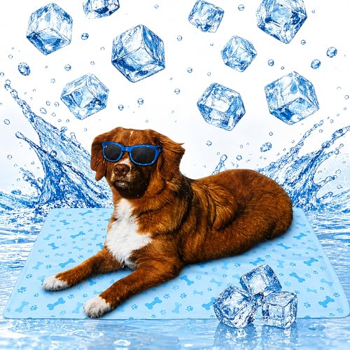 BESCH Alfombrilla Refrescante para Mascotas, Esterilla Refrigerante Autorefrigerante con Gel, Colchoneta Fresca para Perros y Gatos, Uso Verano Interior Exterior 45x60cm