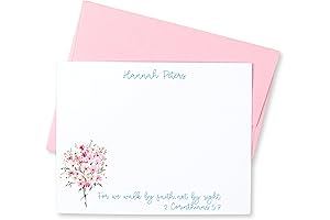 Pink Floral Christian Stationary Set for Women