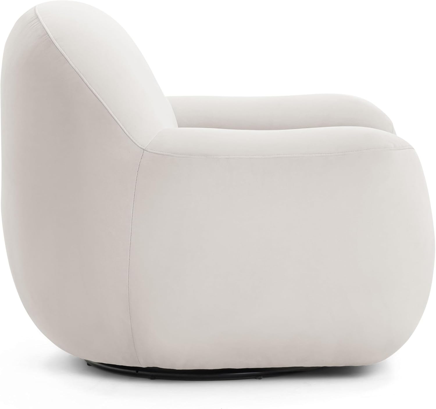 Tov Furniture Tiago Cream Velvet Swivel Chair