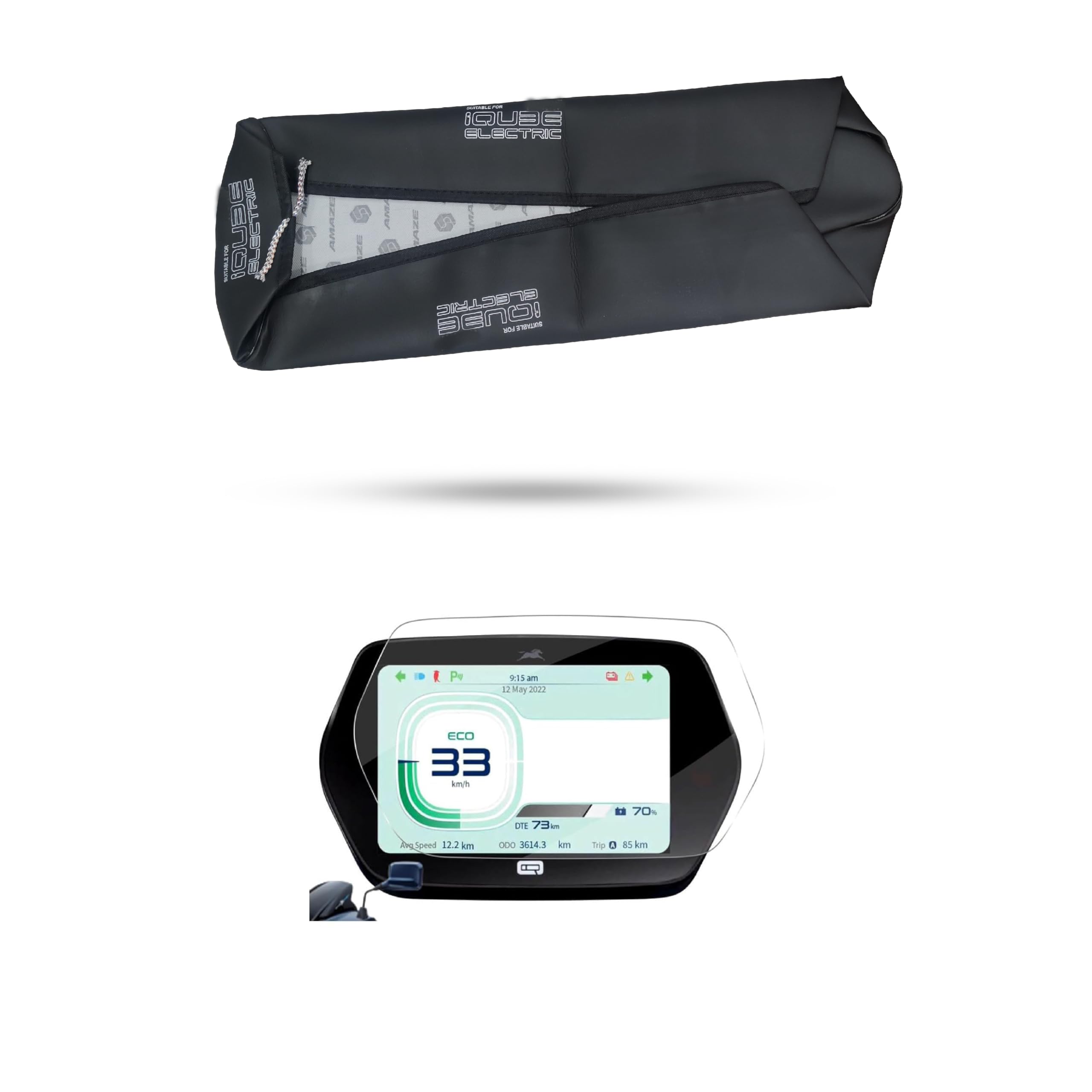 R.J.VON - IQube Smart Electric Scooter Seat Cover with Digital Meter Screen Gaurd for TVS iQube Smart Electric Scooter-image-40