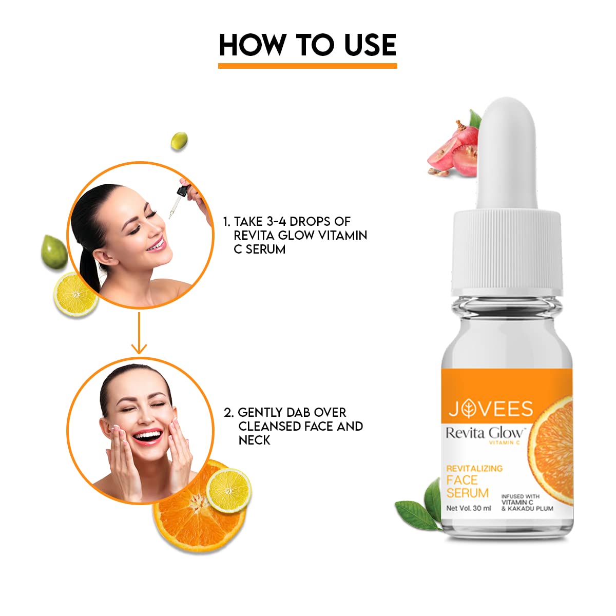 Jovees Herbal Vitamin C Face Serum 30ml Revita Glow Vitamin C